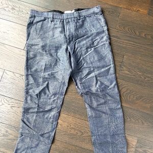 Club Monaco Blue Linen Pants